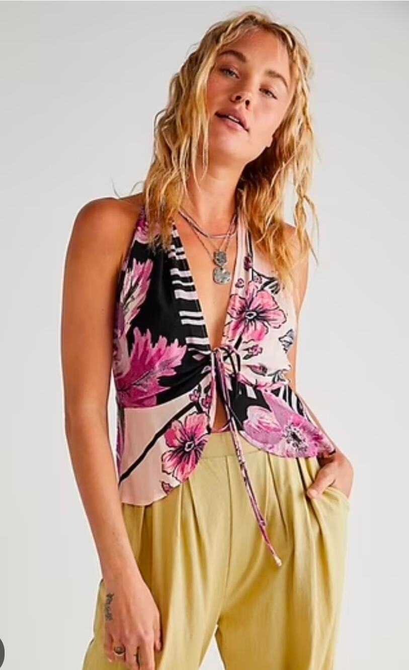 Free People Hot Tropics Tank Top. Size L. Retails $78